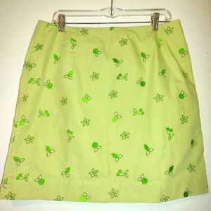 Lilly Pulitzer vintage lined and embroidered skirt